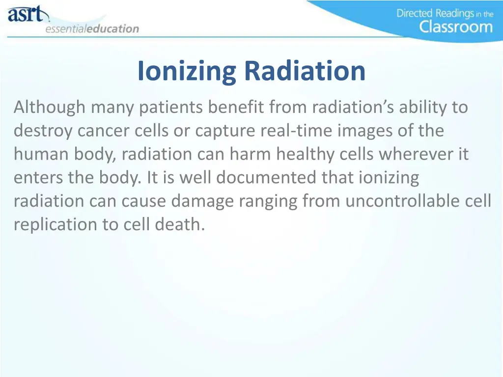 ionizing radiation 1