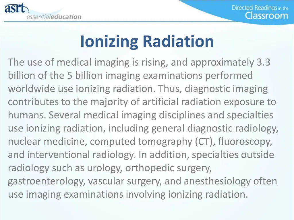 ionizing radiation