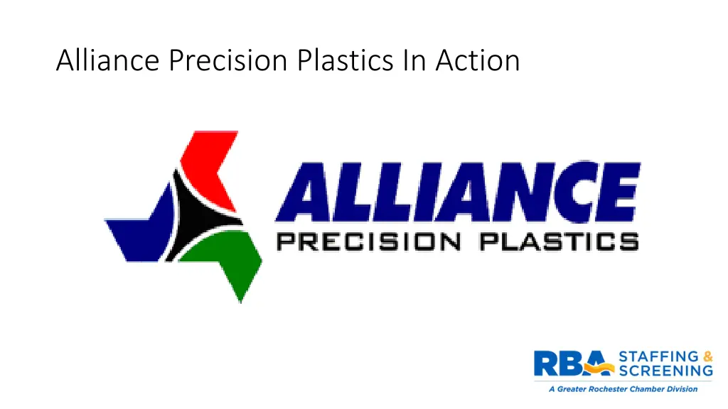 alliance precision plastics in action