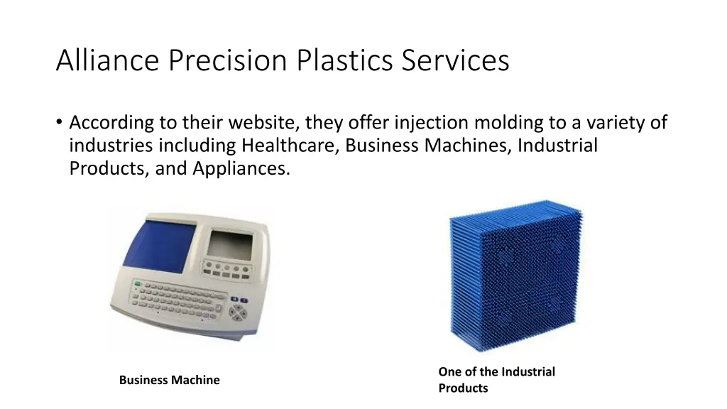 alliance precision plastics services