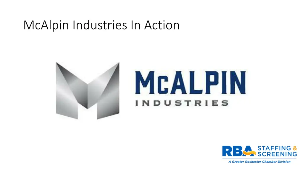 mcalpin industries in action