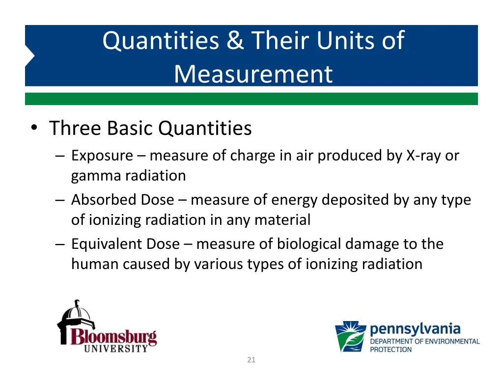 quantities their units of measurement