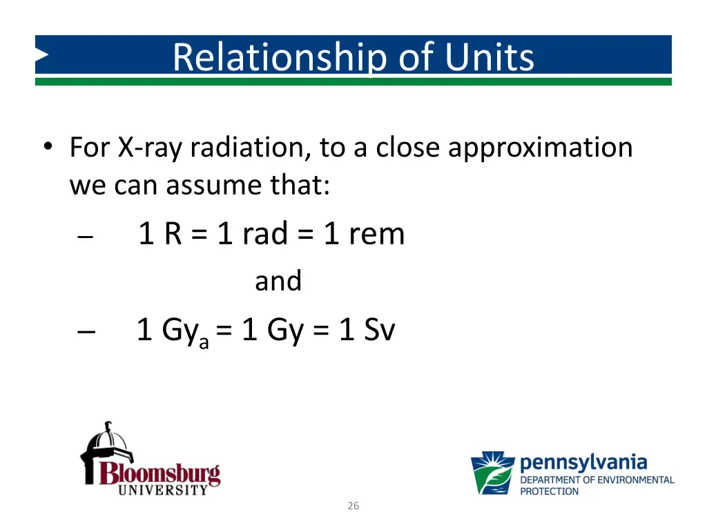 relationship of units