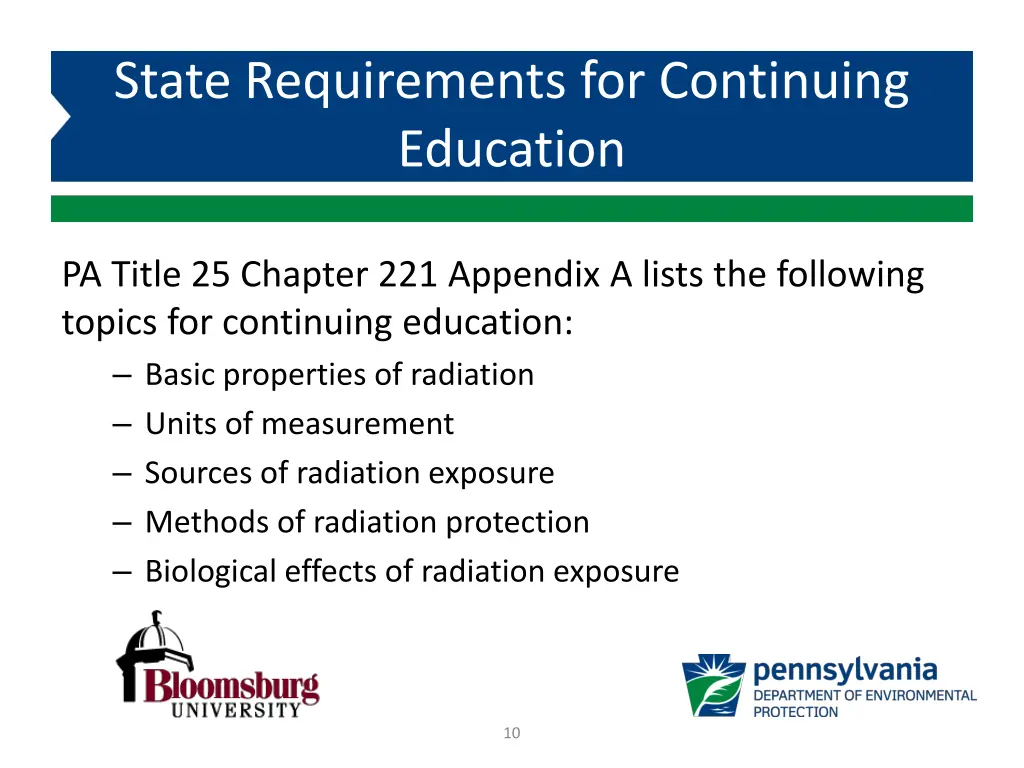 state requirements for continuing education