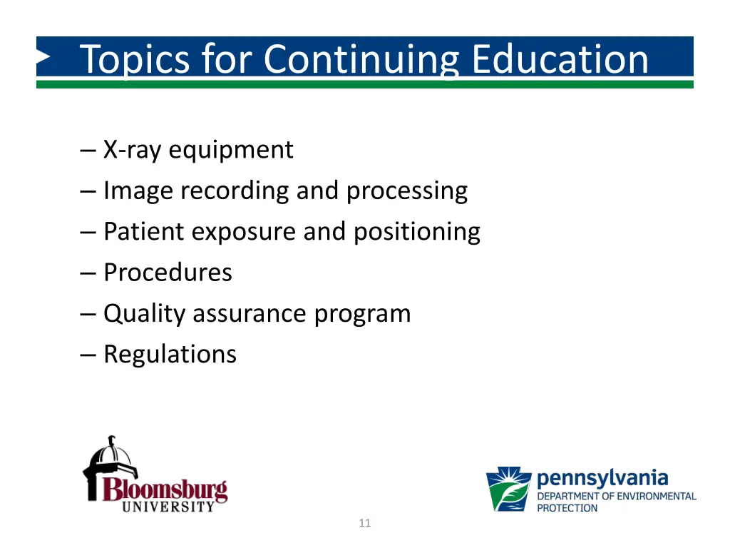 topics for continuing education