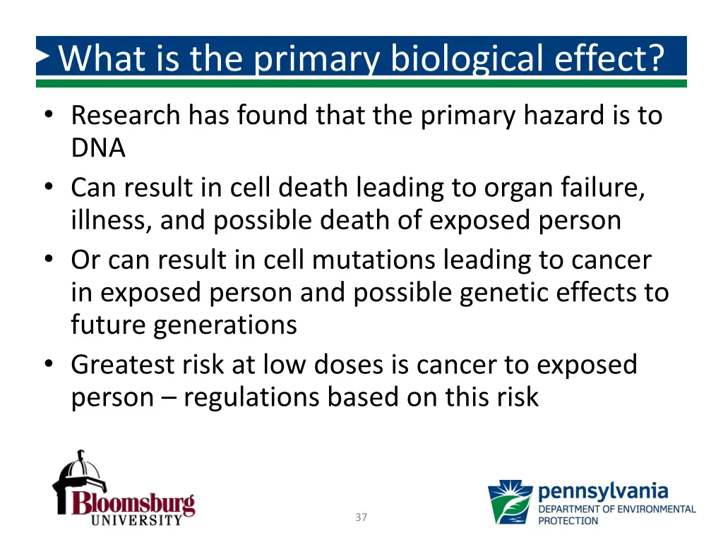 what is the primary biological effect