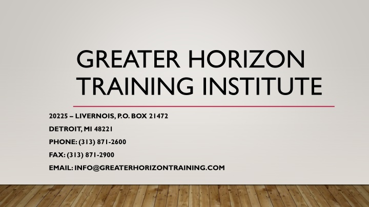 greater horizon training institute