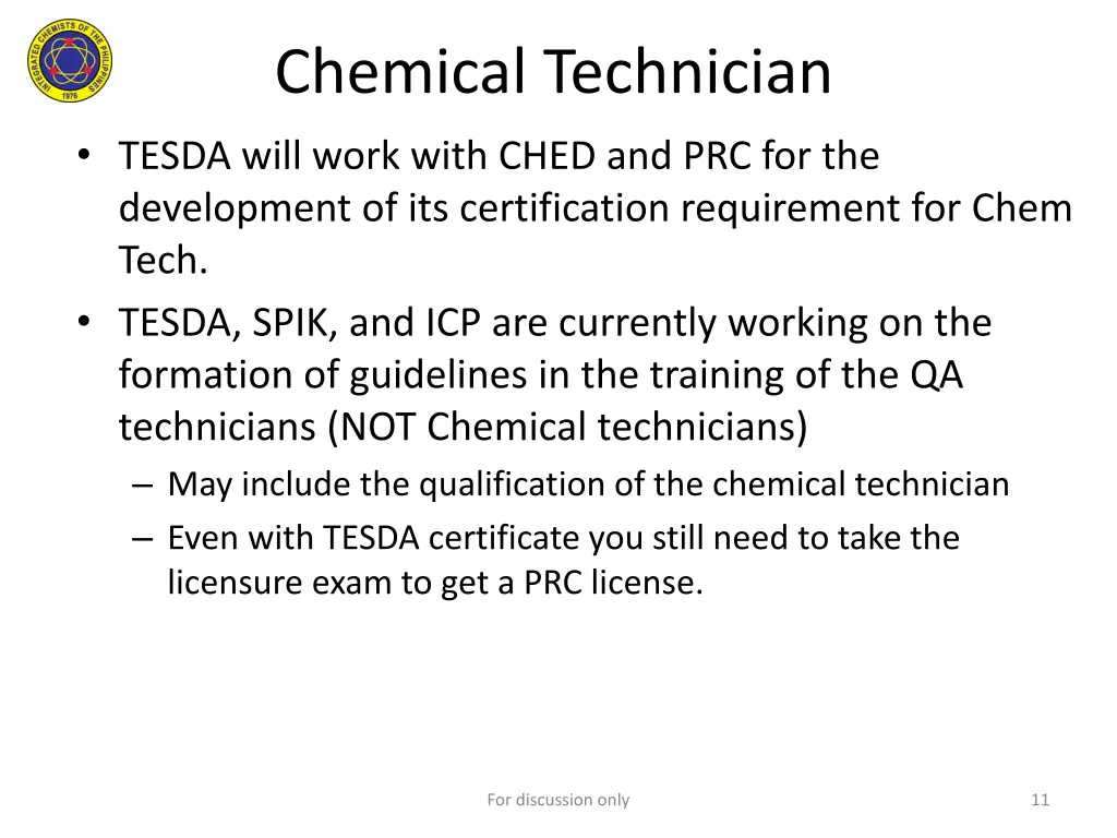 chemical technician 1