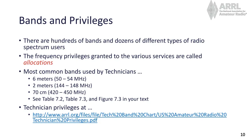 bands and privileges