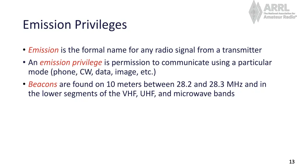 emission privileges