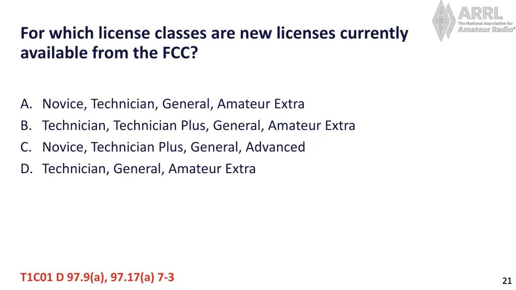 for which license classes are new licenses