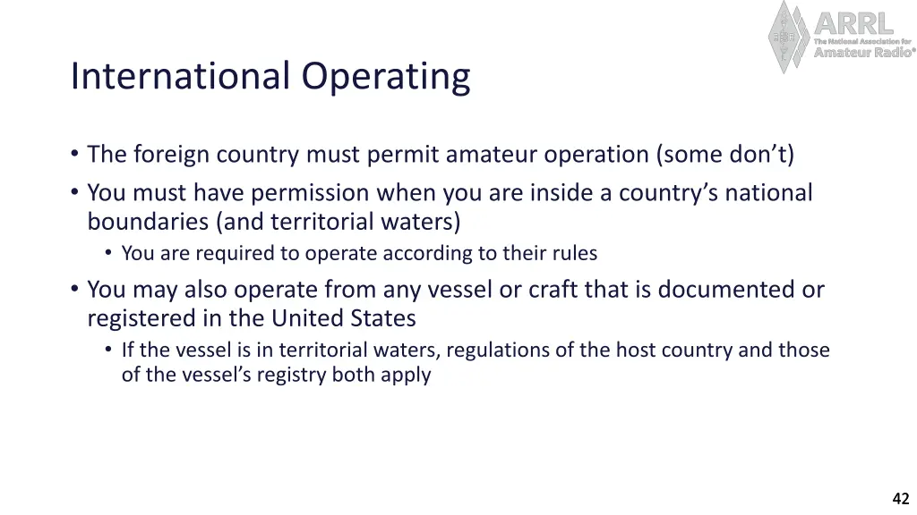 international operating