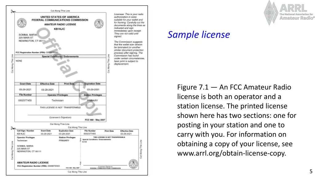 sample license