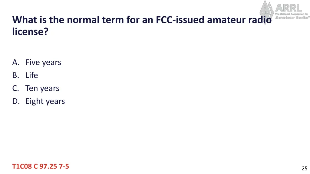 what is the normal term for an fcc issued amateur