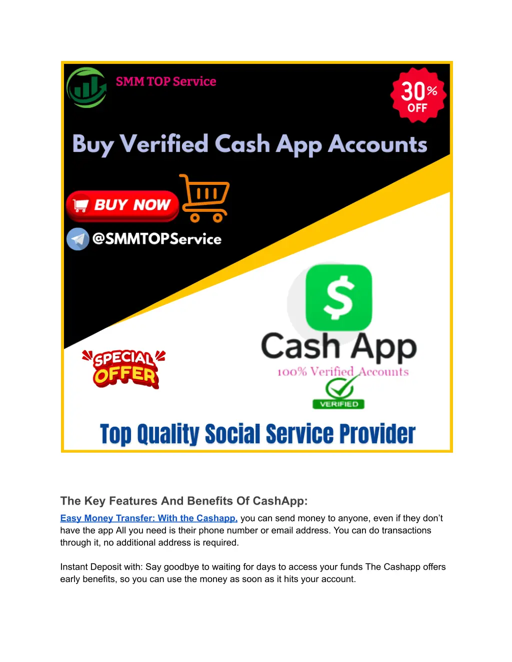 the key features and benefits of cashapp