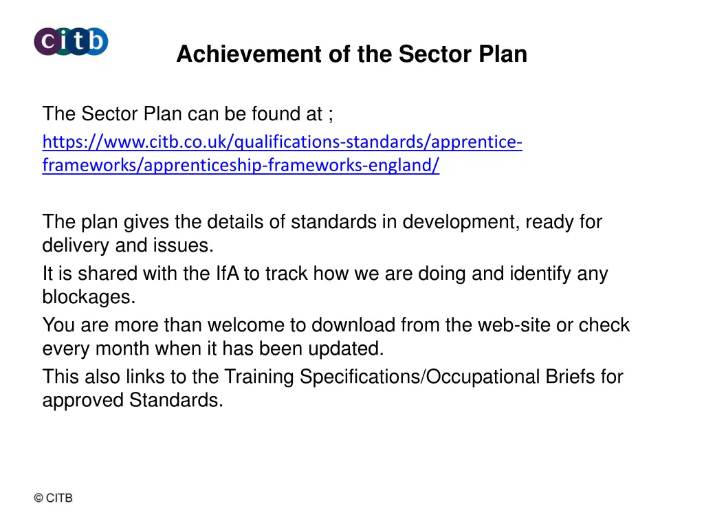 achievement of the sector plan 1