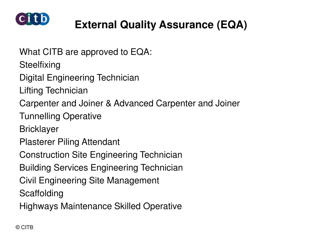 external quality assurance eqa