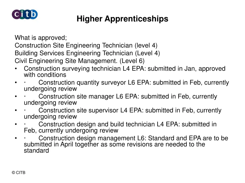 higher apprenticeships