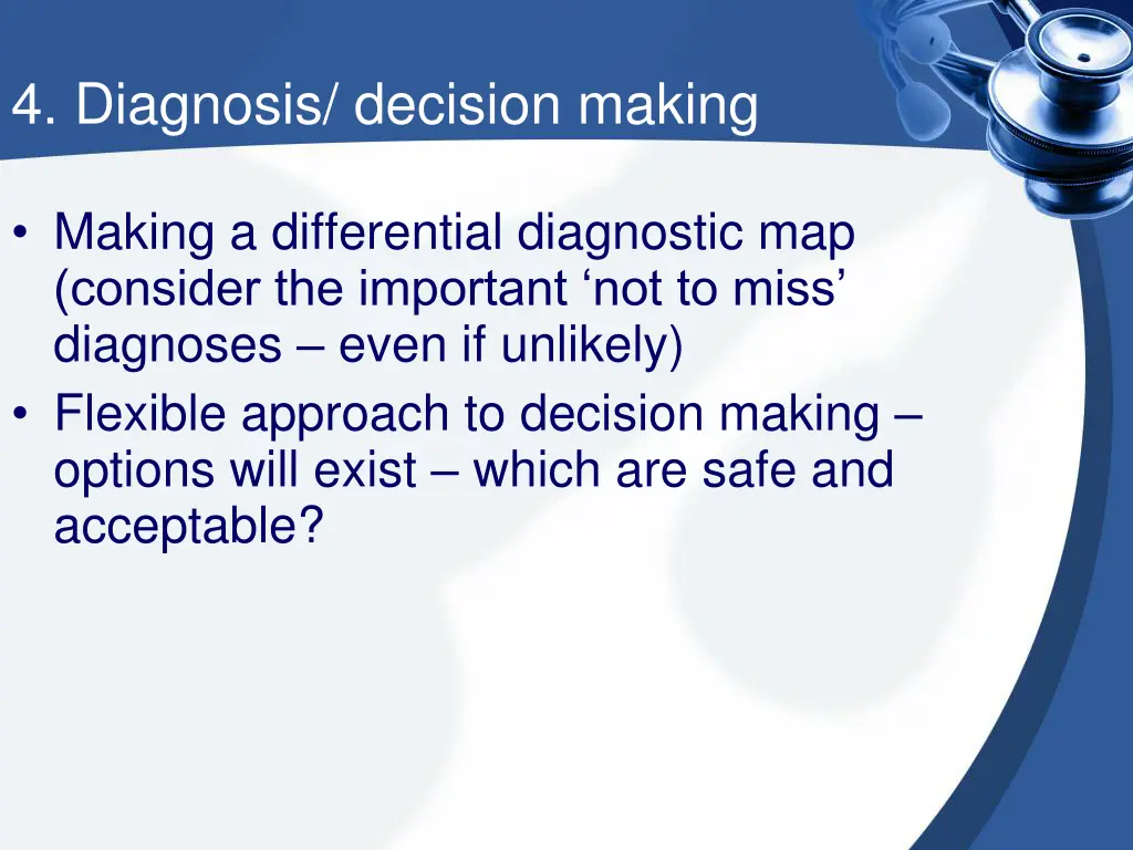 4 diagnosis decision making