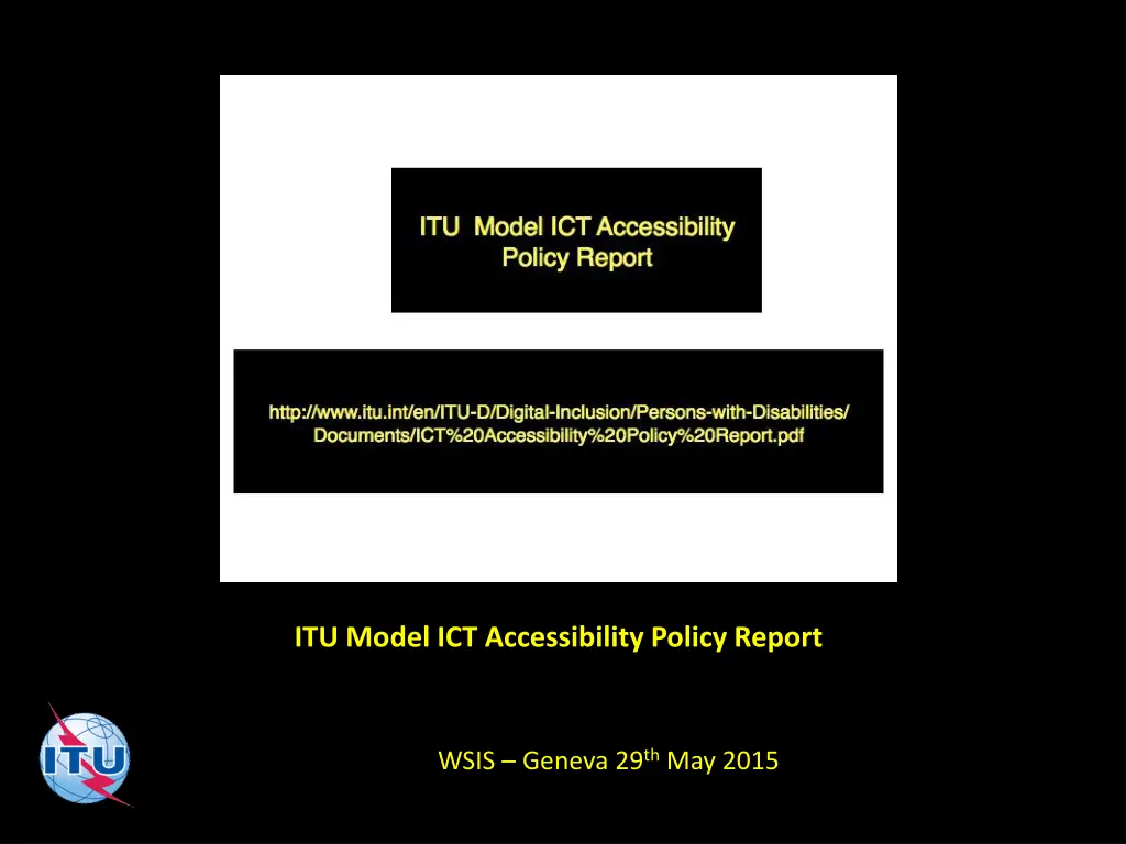 itu model ict accessibility policy report