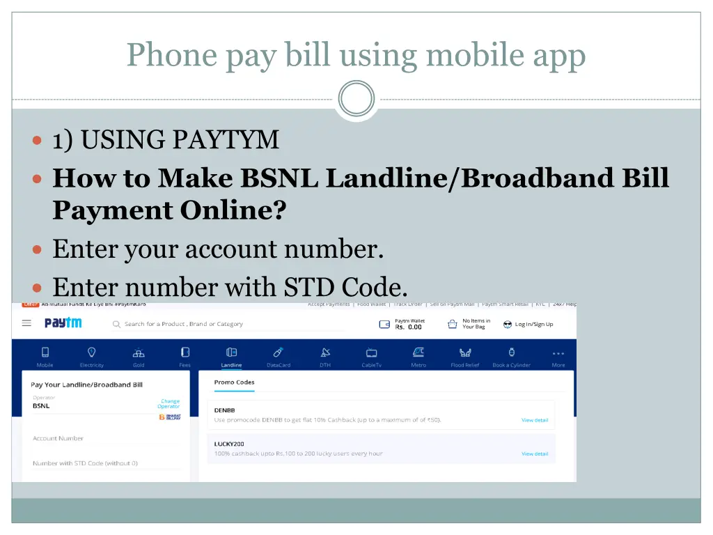 phone pay bill using mobile app