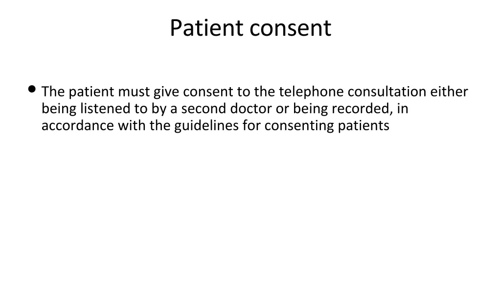 patient consent