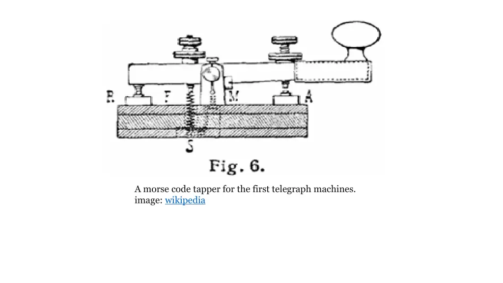 a morse code tapper for the first telegraph