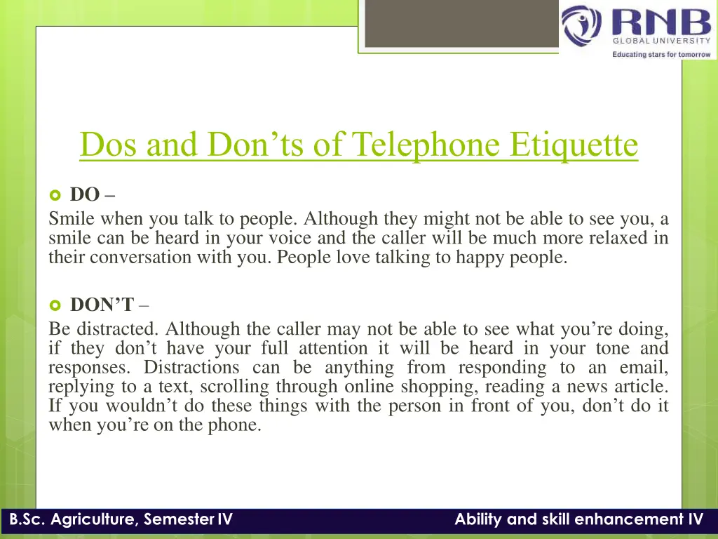 dos and don ts of telephone etiquette