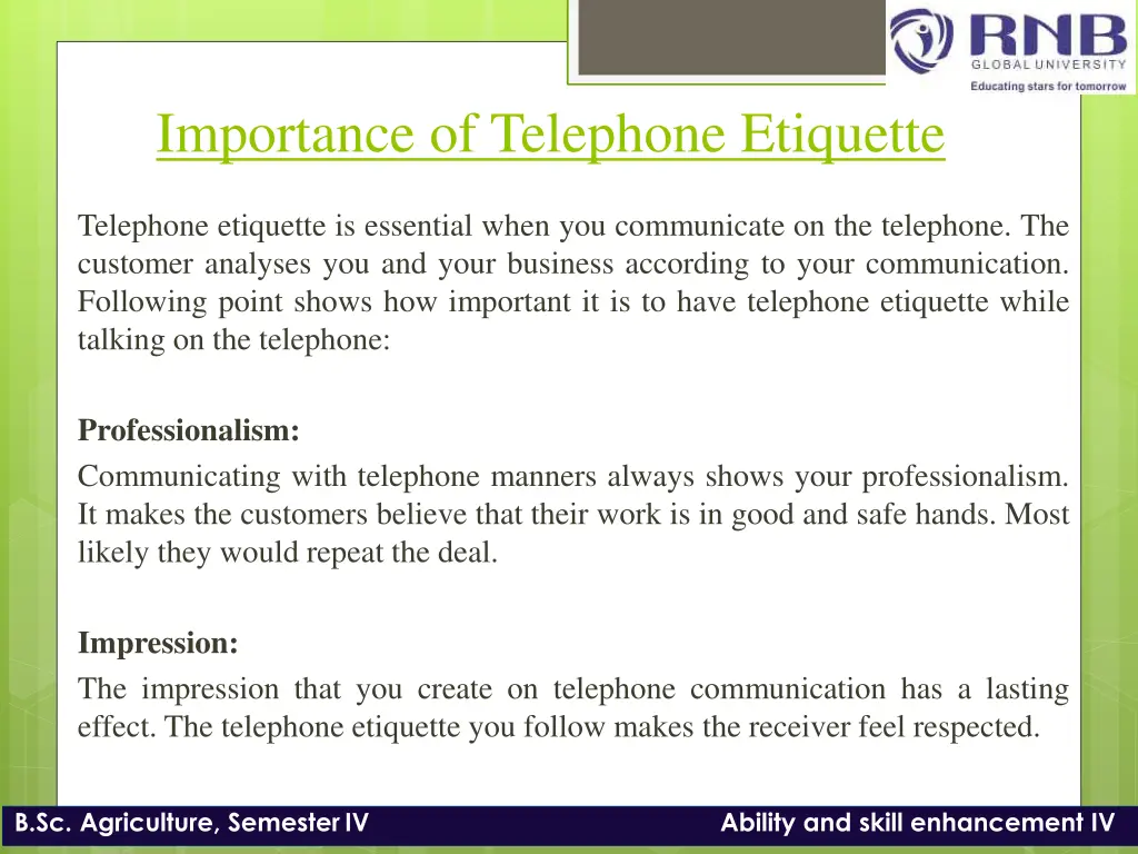 importance of telephone etiquette