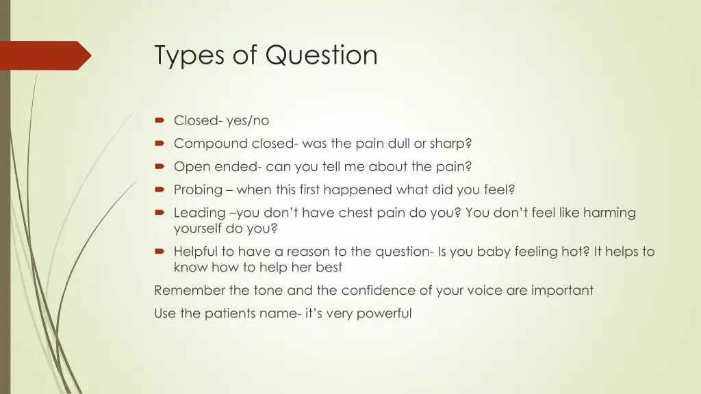 types of question