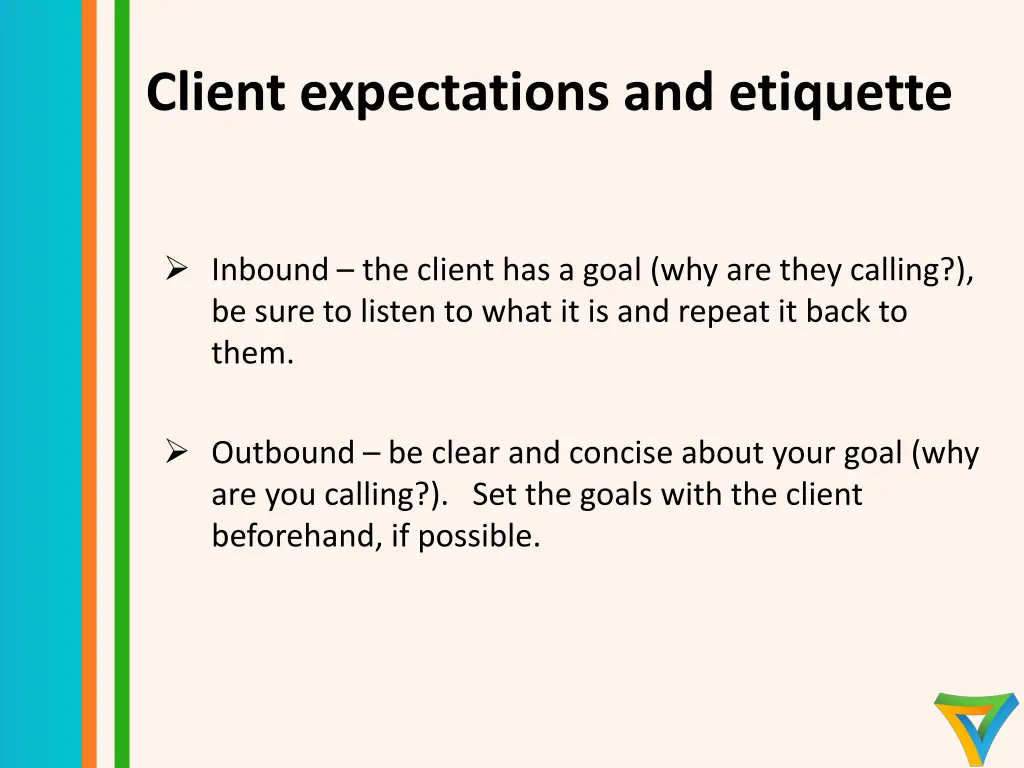 client expectations and etiquette