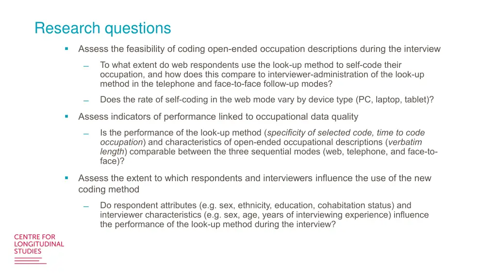 research questions