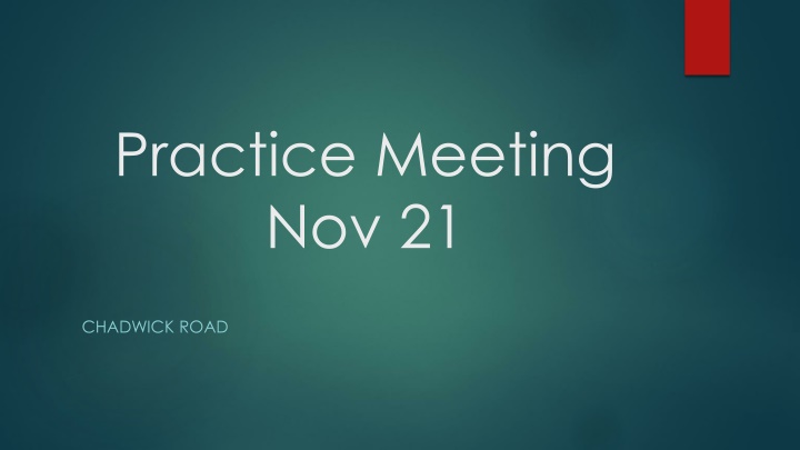 practice meeting nov 21