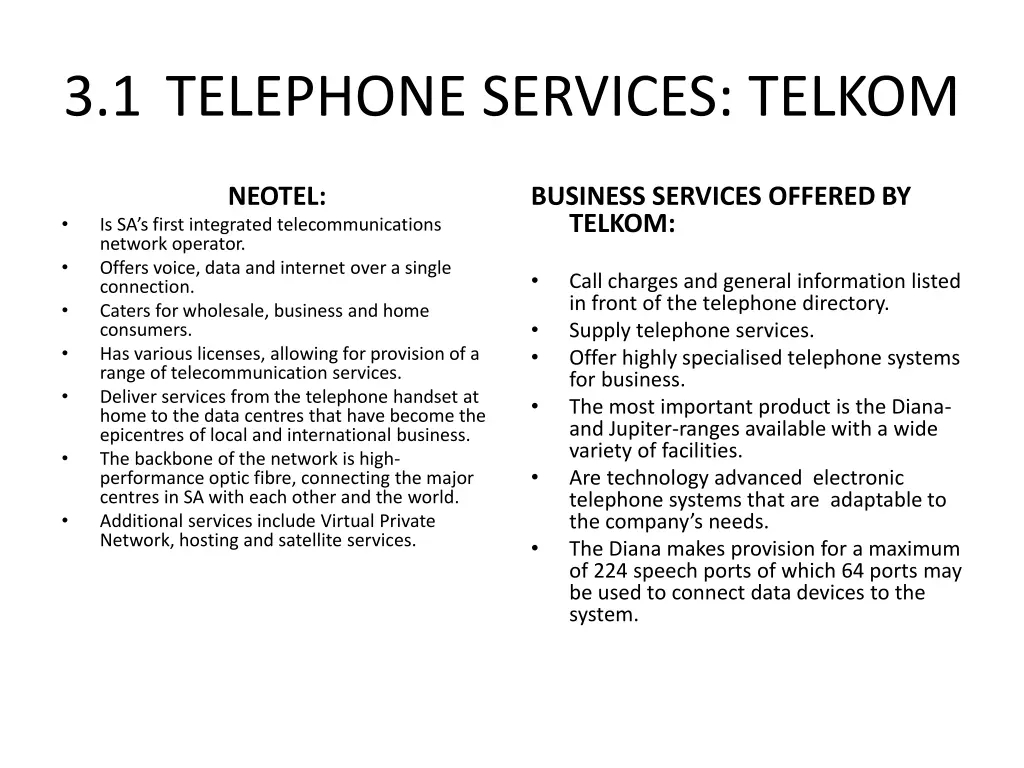 3 1 telephone services telkom 4