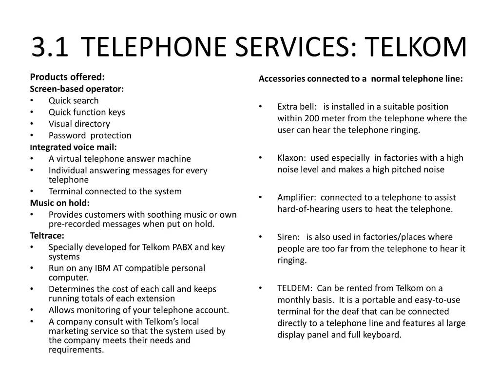 3 1 telephone services telkom 5