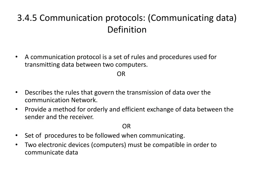 3 4 5 communication protocols communicating data