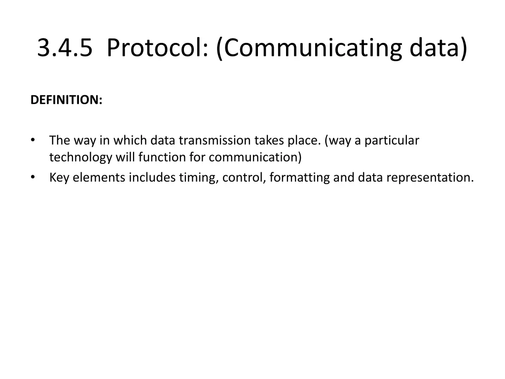 3 4 5 protocol communicating data