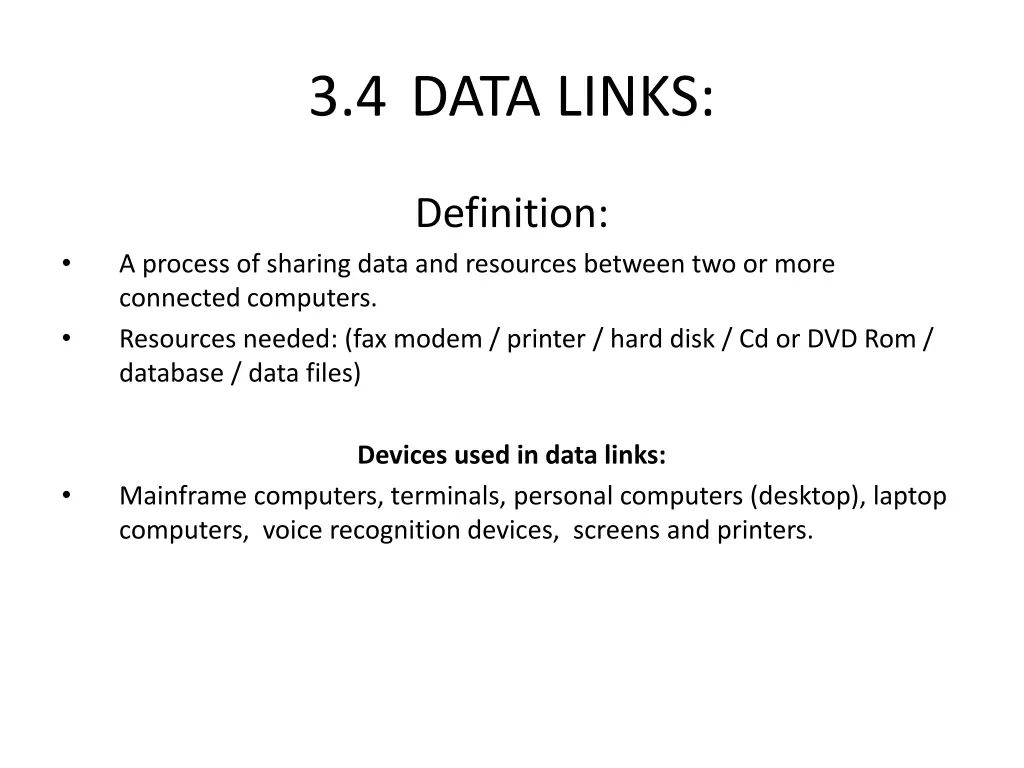 3 4 data links