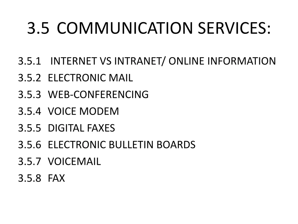 3 5 communication services