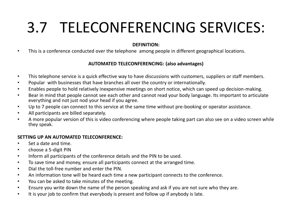 3 7 teleconferencing services