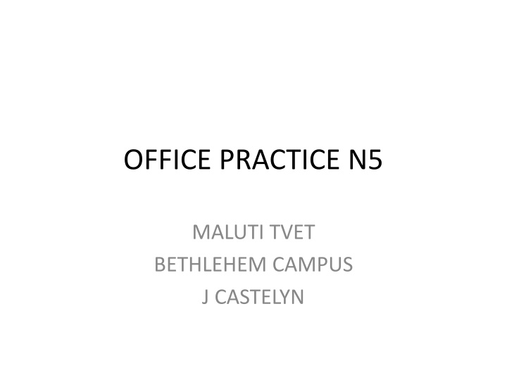 office practice n5