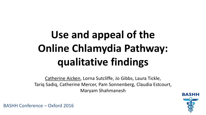 use and appeal of the online chlamydia pathway