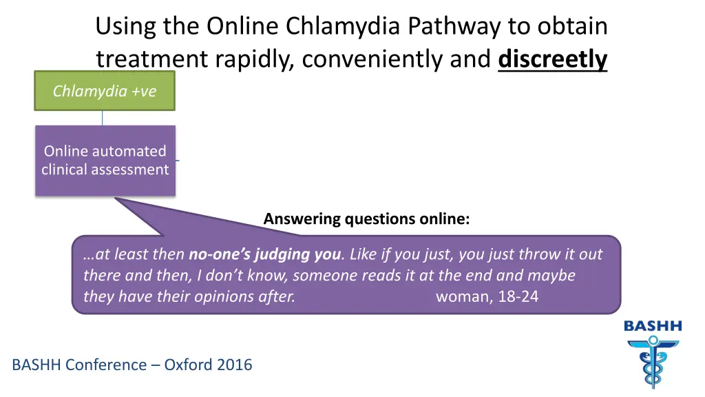 using the online chlamydia pathway to obtain 1