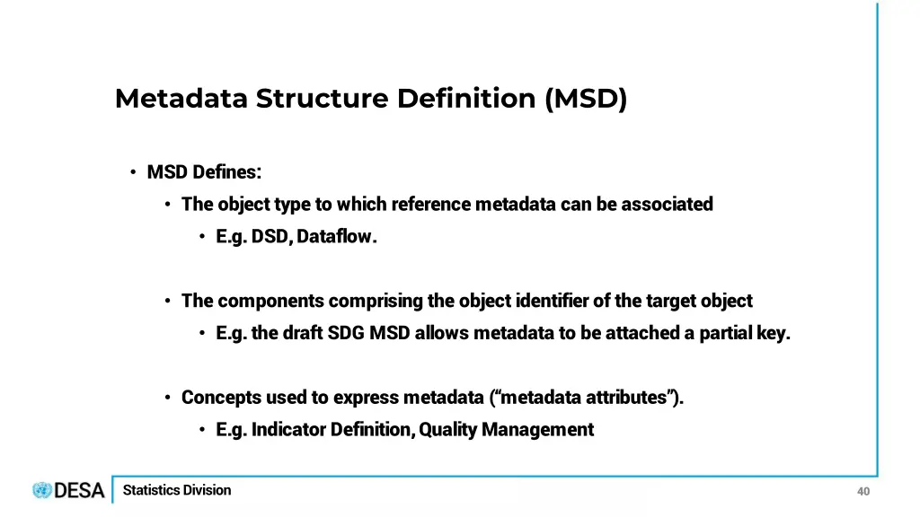 metadata structure definition msd