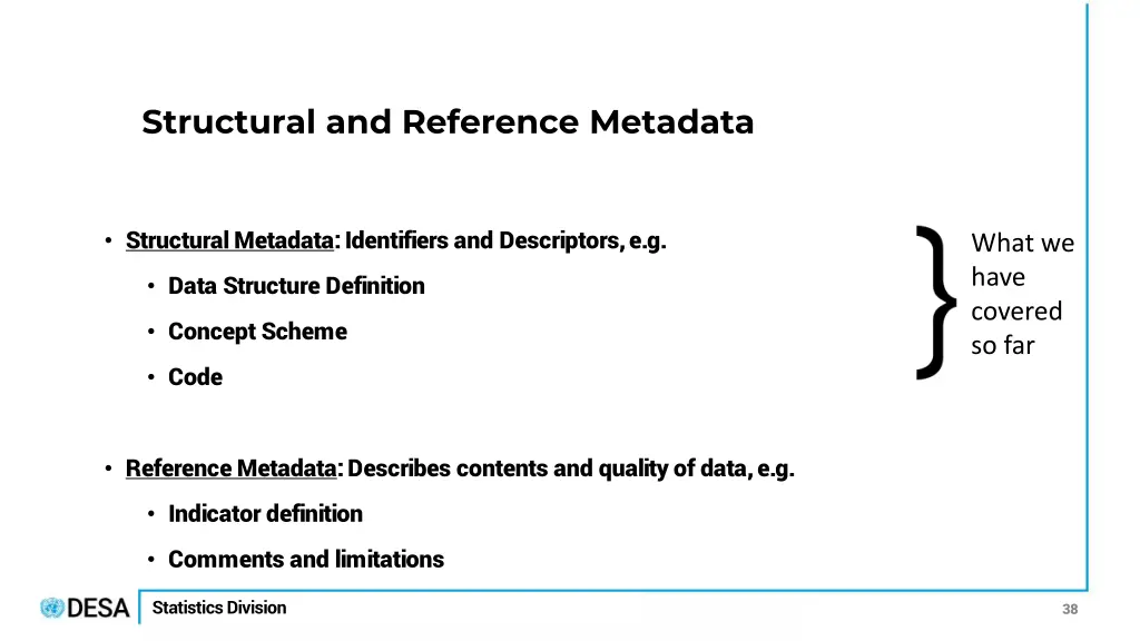 structural and reference metadata