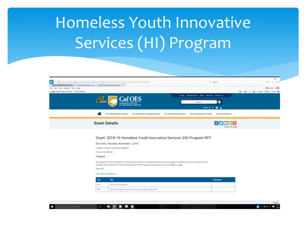 homeless youth innovative services hi program 2