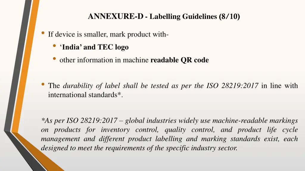 annexure d labelling guidelines 8 10 if device