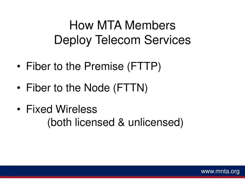 how mta members deploy telecom services