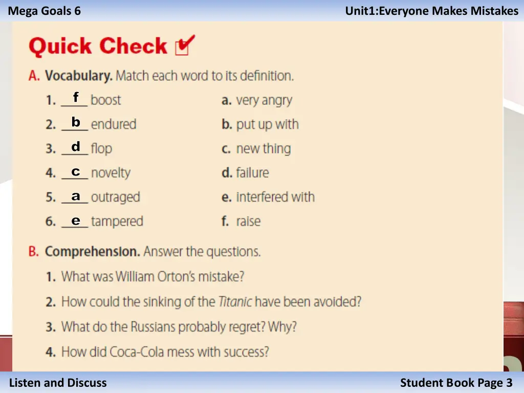 mega goals 6 unit1 everyone makes mistakes 10