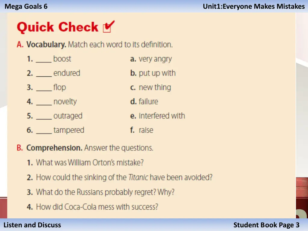 mega goals 6 unit1 everyone makes mistakes 9